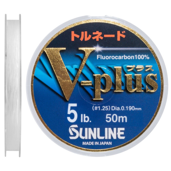 Флюорокарбон Sunline V-Plus 50м #1.25 0.19мм 5lb/2.5кг