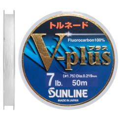 Sunline V-Plus Fluorocarbon 50m #1.75 0.219mm 7lb/3.5kg