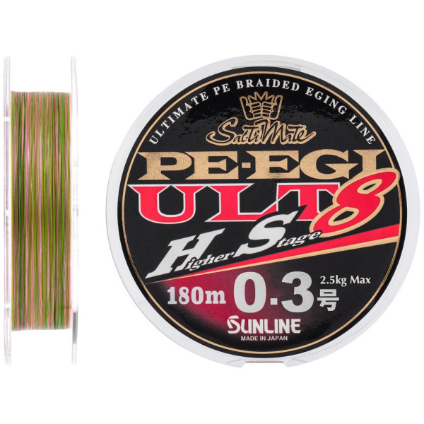 Cord Sunline PE EGI ULT HS8 180m #0.3/0.090mm 2.5kg