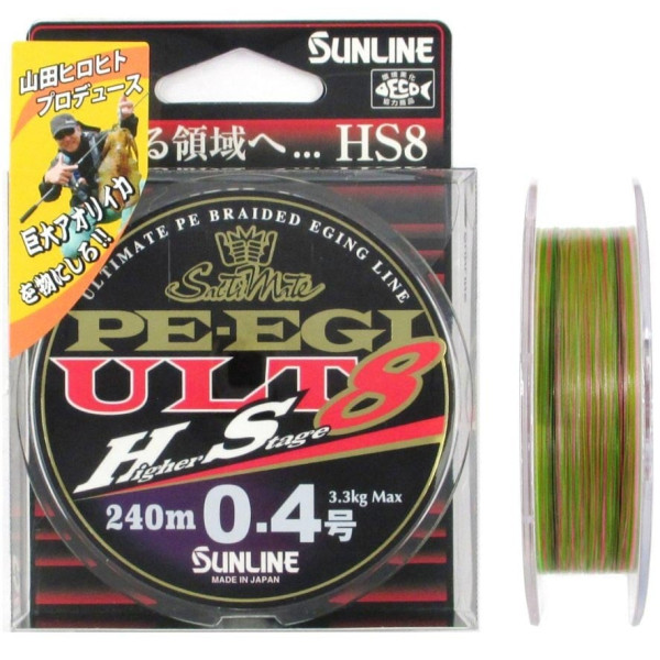 Шнур Sunline PE EGI ULT HS8 180м #0.4/0.104мм 3.3kg