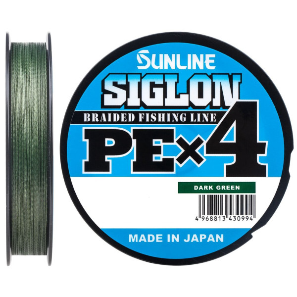 Cord Sunline Siglon PE x4 300m (dark green) #1.7/0.223mm 30lb/13.0kg