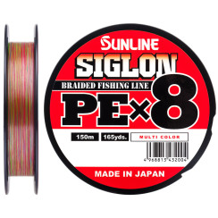 Шнур Sunline Siglon PE х8 150m (мульти.) #1.5/0.209mm 25lb/11.0kg