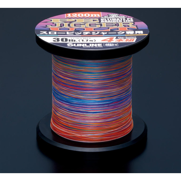 Шнур Sunline PE-Jigger ULT 1200m (multicolor) #2.5/0.250mm 40lb/18.5kg