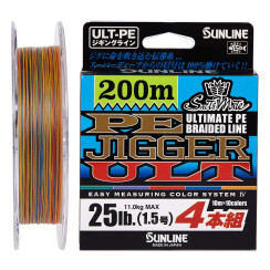 Cord Sunline PE-Jigger ULT 600m (multicolor) #1.7/0.225mm 30lb/13.0kg