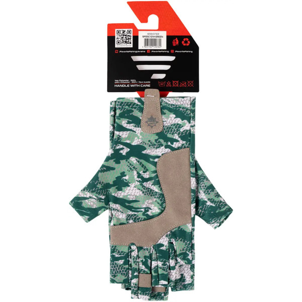 Favorite Solar Fishing Gloves 5 Cut S/M green