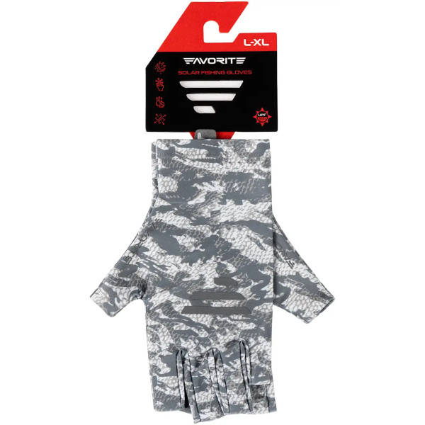 Перчатки Favorite Solar Fishing Gloves 5 Cut S/M ц:grey