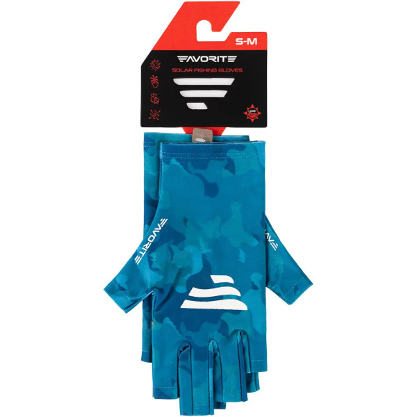 Перчатки Favorite Solar Fishing Gloves 5 Cut S/M ц:blue