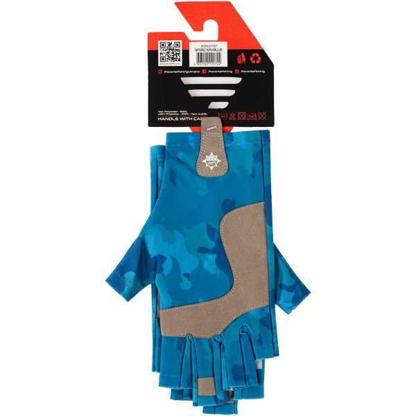 Перчатки Favorite Solar Fishing Gloves 5 Cut S/M ц:blue