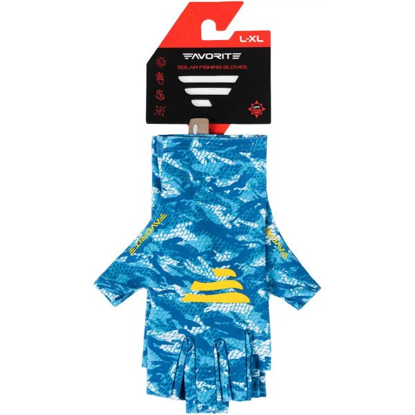 Перчатки Favorite Solar Fishing Gloves 5 Cut L/XL ц:white/blue