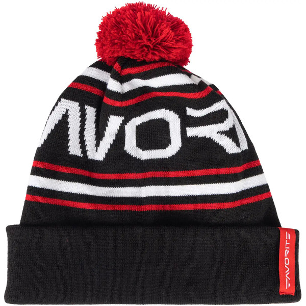 Шапка Favorite Pompon Hat 56 Black White Logo