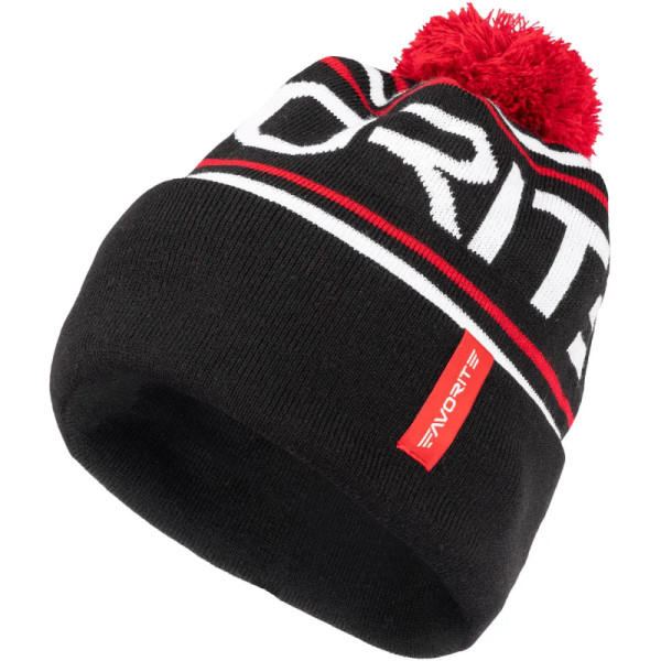 Шапка Favorite Pompon Hat 56 Black White Logo