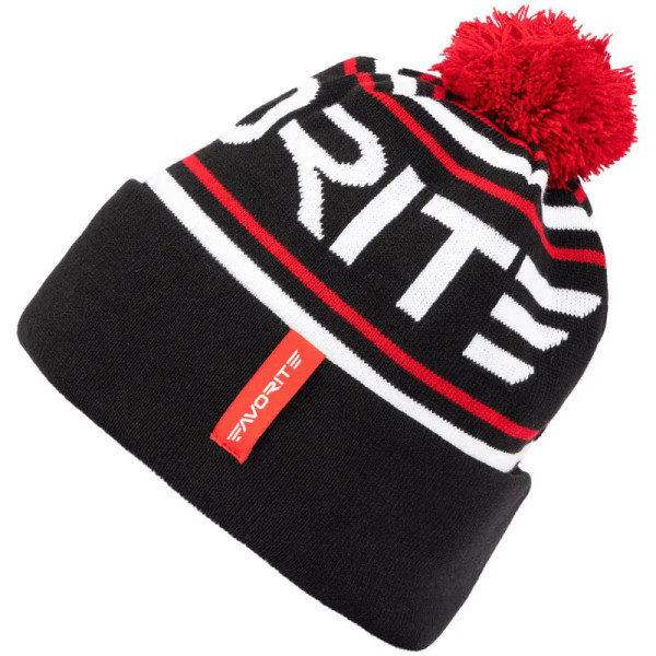 Шапка Favorite Pompon Hat 56 Black White Logo