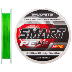 Cord Favorite Smart PE 4x 150m (salad) #3.0/0.296mm 15.5kg/35lb