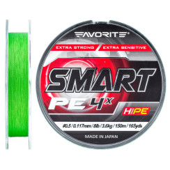 Cord Favorite Smart PE 4x 150m (salad) #0.5/0.117mm 3.6kg/8lb