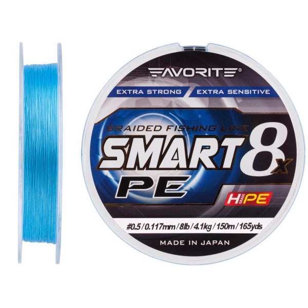 Cord Favorite Smart PE 8x 150m (sky blue) #0.5/0.117mm 8lb/4.1kg