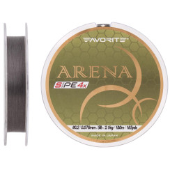 Cord Favorite Arena PE 4x 100m (silver gray) #0.2/0.076mm 5lb/2.1kg