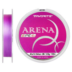 Шнур Favorite Arena PE 4x 150м (purple) #0.175/0.071mm 3.5lb/1.4kg