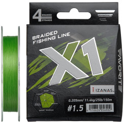 Favorite X1 PE Cord 4x 150m (l.green) #1.5/0.205mm 25lb/11.4kg