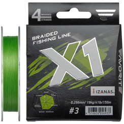 Cord Favorite X1 PE 4x 150m (l.green) #3.0/0.296mm 41lb/19.0kg