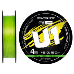 Cord Favorite U1 PE 4x 150m (light green) #2.0/0.242mm 26lb/12.0kg