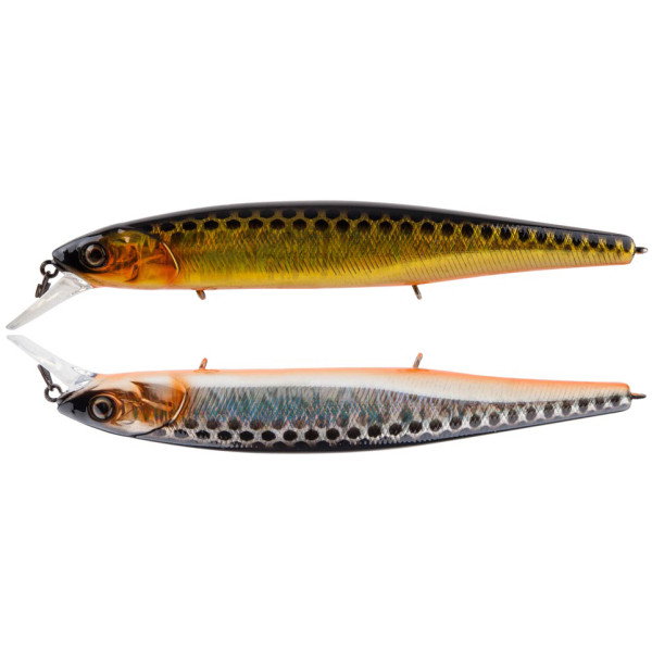 Wobbler Jackall Magsquad 128 128mm 21g HL Gold & Silver Black Suspended