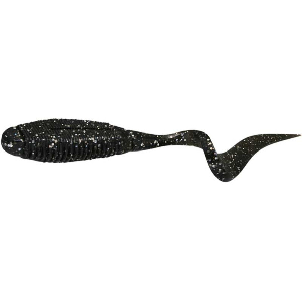 Jackall Rhythm Curly Silicone 5" HL Lame Black (5 pcs/pack)