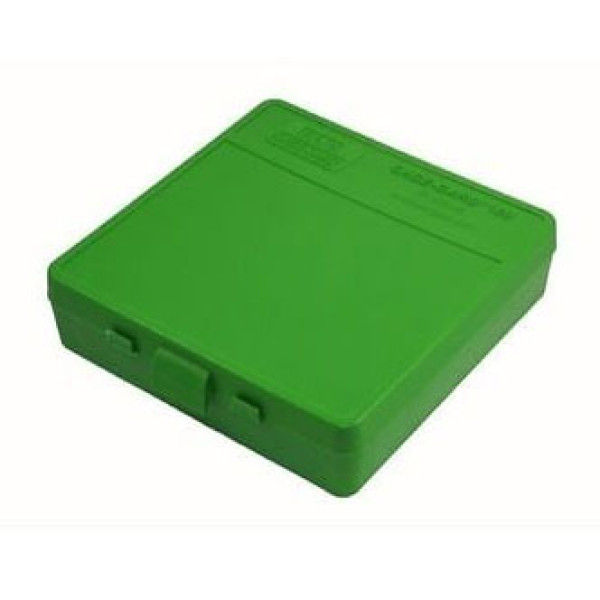 MTM 9mm 380 ACP Ammo Box. 100 pcs. Green.