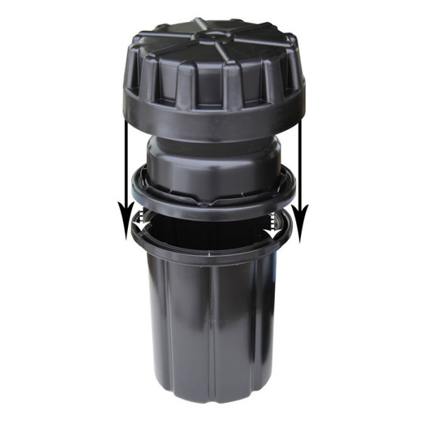 MTM Stash Container 7”(D) x 12.4” Color: Black