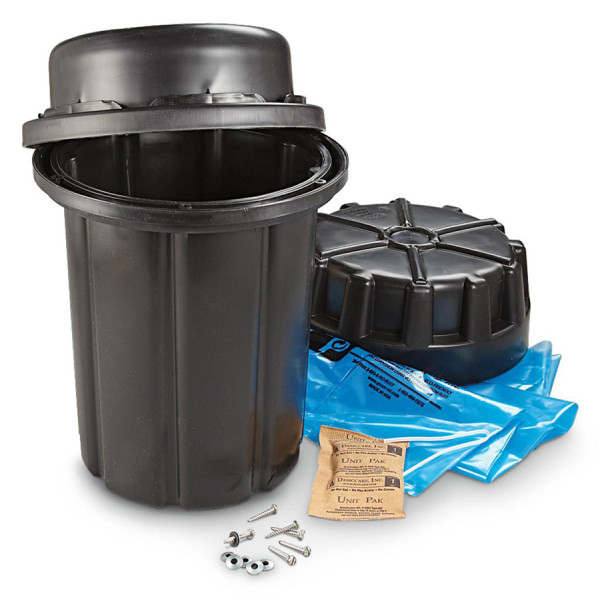 MTM Stash Container 7”(D) x 12.4” Color: Black