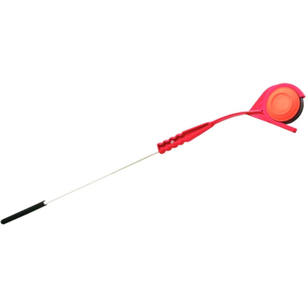 MTM EZ-Throw MR manual clay pigeon thrower (1 unit) with handle extension. Made of plastic. Color: red.