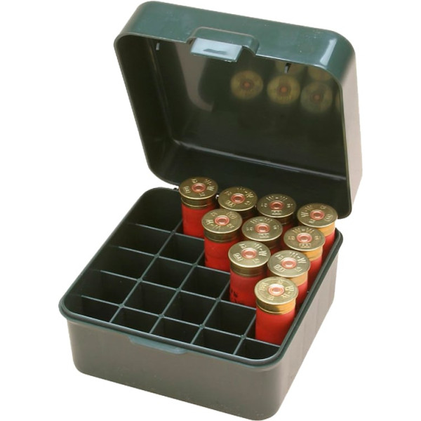 Коробка MTM Dual Gauge Shotshell Case універсальна на 25 набоїв 12/16/20 кал. Колір – зелений