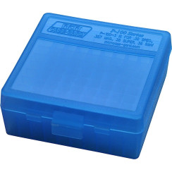 Коробка для набоїв MTM кал. 7,62 x25; 5,7 x28; 357 Mag. Кількість – 100 шт. Колір - блакитний