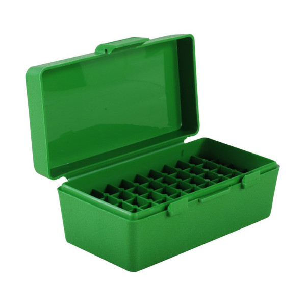 Box of MTM cartridges cal. 7.62x25; 5.7x28; 357 Mag. Quantity - 50 pcs. Color - green