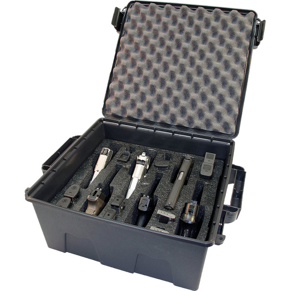MTM case for 6 pistols and 12 magazines.