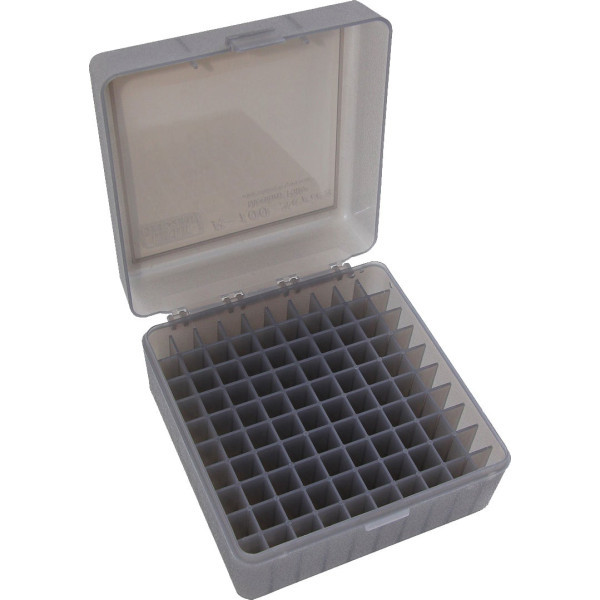 MTM 308 Win. 100-piece cartridge box. Color: smoky.
