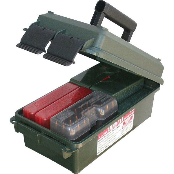 MTM AC Ammo Box (18.8 x 34.3 x 13 cm). Olive color.