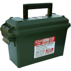 MTM AC Ammo Box (12.7 x 22.6 x 18.3 cm). Olive color.