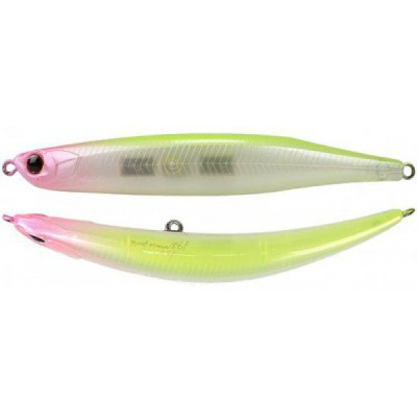 Воблер OSP Bent Minnow 130F 130мм 20.0g P74 (0.0-0.5m) Pink Head/Chartreuse