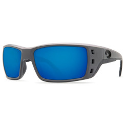 Glasses Costa Del Mar Permit Matte Gray Blue Mirror 580P