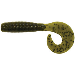 Silicone Big Bite Baits Finesse Grub 4" Green Pump