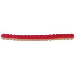 Silicone Big Bite Baits Trout Worm 1" Red/White