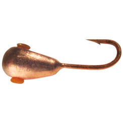 Tungsten Shark Drop-shaped jig with a 0.15g hole, 2.0mm hook, D20, galvanized copper