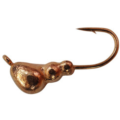 Shark Ant tungsten jig with 0.85g eye, 4.0mm hook, D14, galvanized copper
