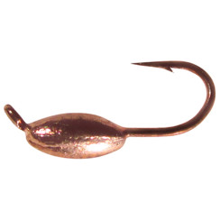 Блешня вольфрамова Shark Овсинка 0.1g 1.5mm гачок D20 ц:мідь