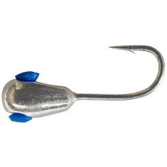 Shark Tungsten Jig Round Drop with 0.2g Hole, 2.5mm Hook, D20 Color: Silver