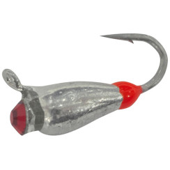 Блешня вольфрамова Shark Крапля з вушком 0.267g 2.5mm гачок D18 ц: срібло