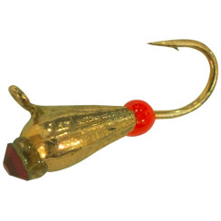 Tungsten Shark Drop Jig with Eye, 0.42g, 3.0mm Hook, D16, Copper