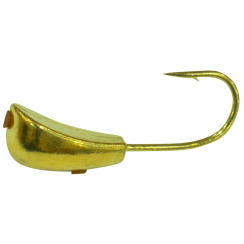 Shark Uralka 2.6g tungsten jig, 5.5/XL hook, D10, galvanized color: gold