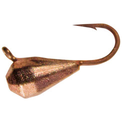 Блешня вольфрамова Shark Гранена крапля 0.98g 5.0x9.0mm гачок D12 ц:мідь