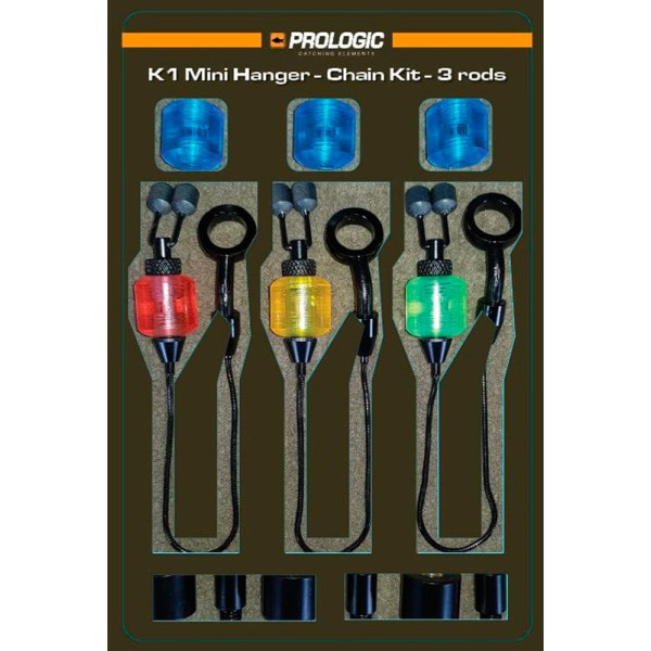 Набір свінгерів Prologic K1 Mini Hanger - Chain Kits 3 rod red/yellow/green/blue